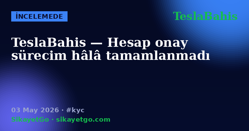 TeslaBahis — 03 May 2026