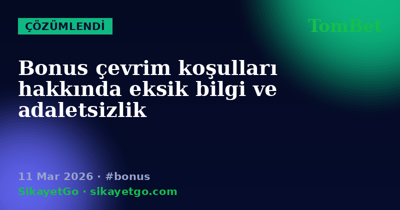 TomBet — 11 Mar 2026