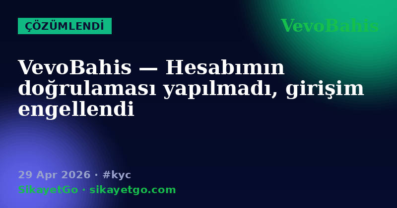 VevoBahis — 29 Apr 2026