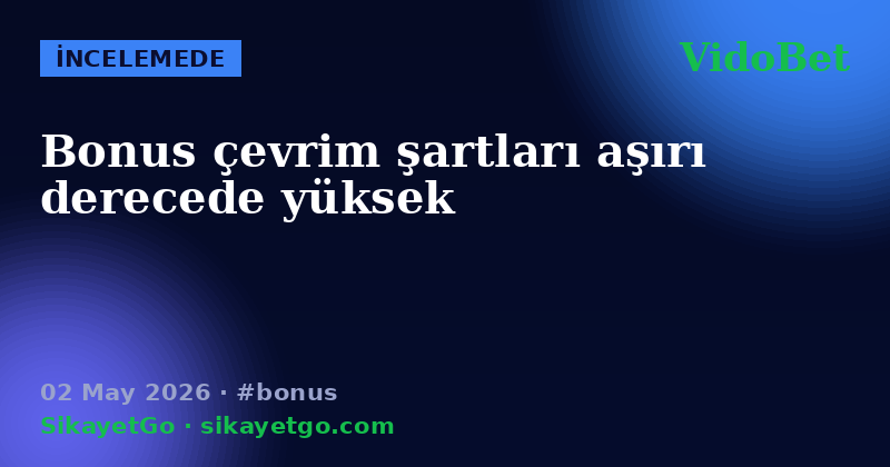 VidoBet — 02 May 2026