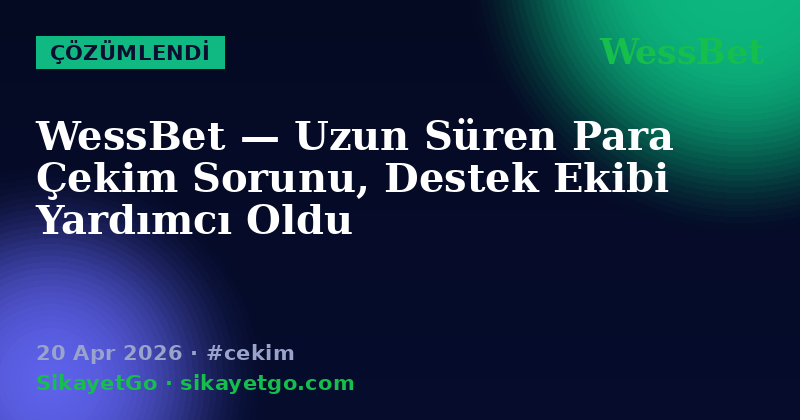WessBet — 20 Apr 2026
