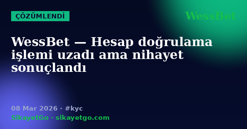 WessBet — 08 Mar 2026