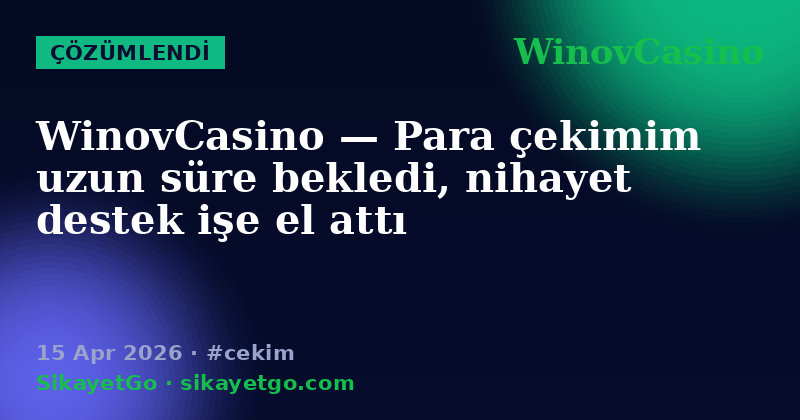 WinovCasino — 15 Apr 2026