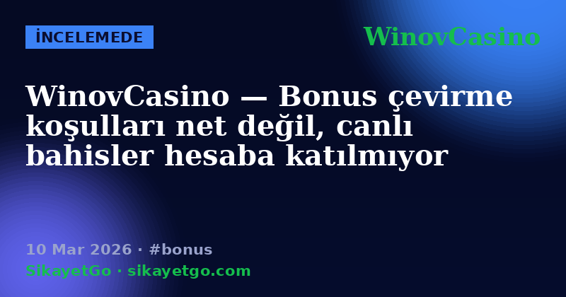 WinovCasino — 10 Mar 2026