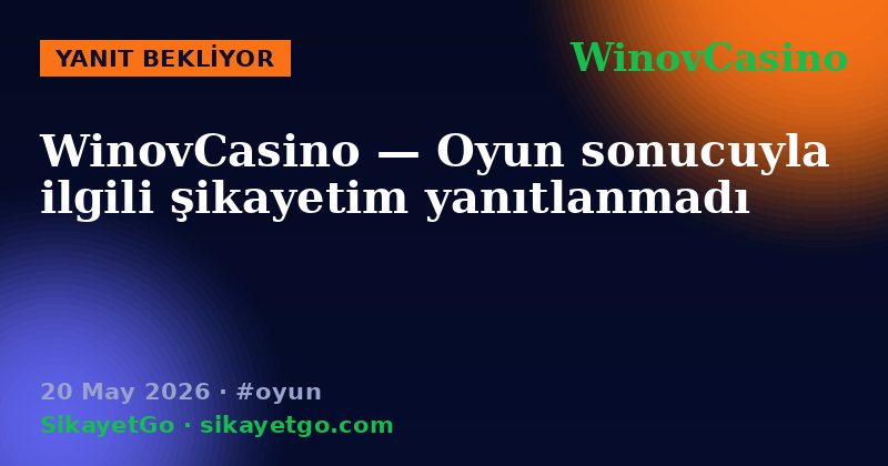 WinovCasino — 20 May 2026