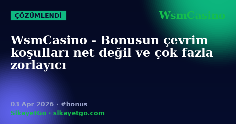 WsmCasino — 03 Apr 2026