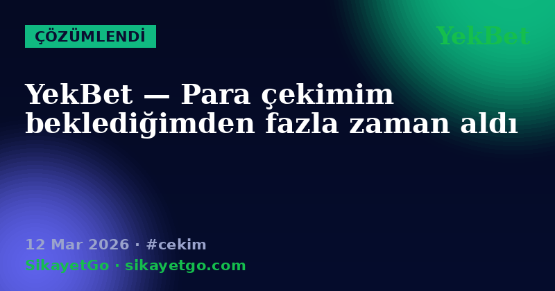 YekBet — 12 Mar 2026