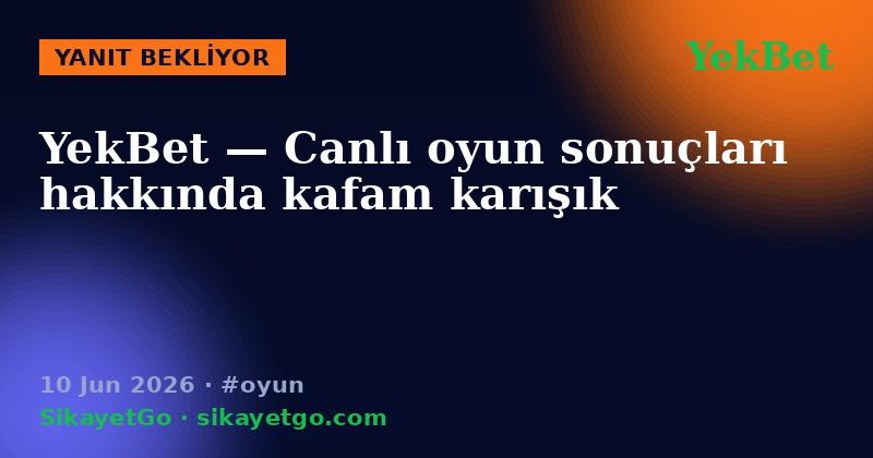 YekBet — 10 Jun 2026