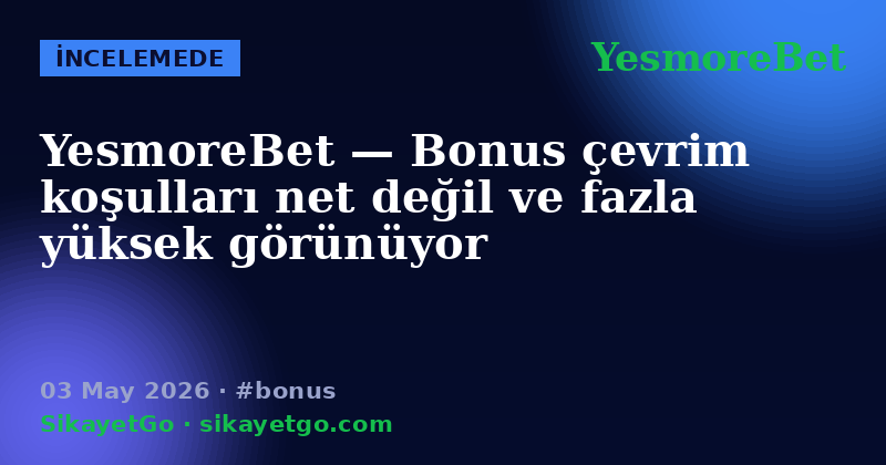 YesmoreBet — 03 May 2026