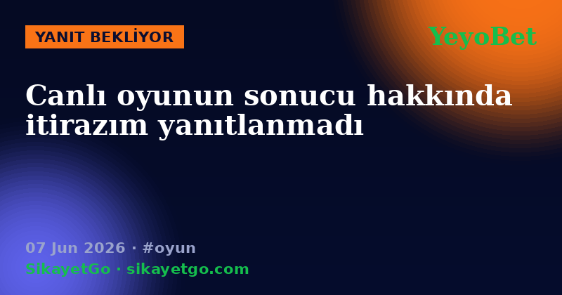YeyoBet — 07 Jun 2026