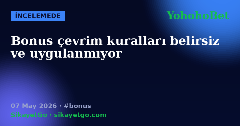 YohohoBet — 07 May 2026