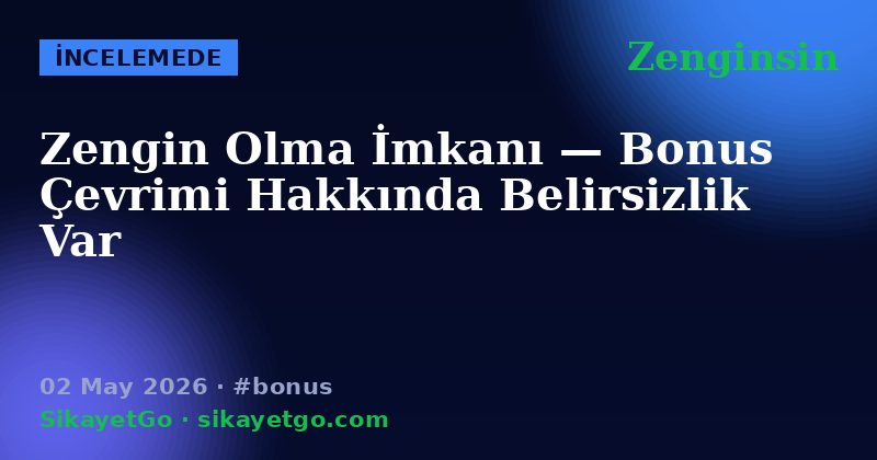 Zenginsin — 02 May 2026