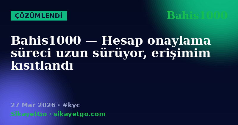 Bahis1000 — 27 Mar 2026