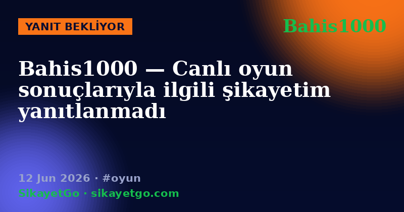 Bahis1000 — 12 Jun 2026
