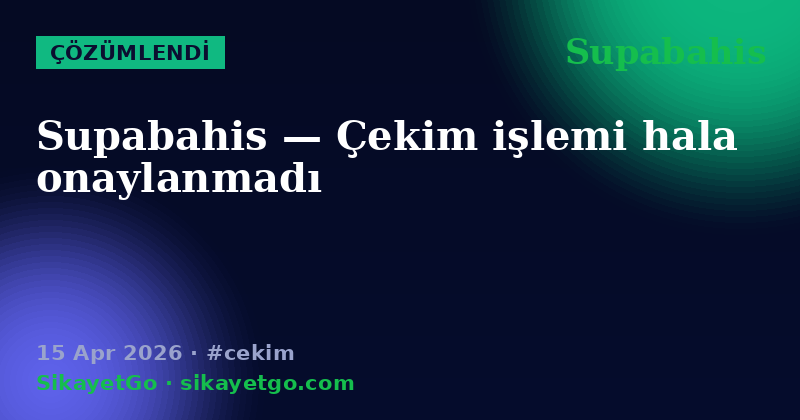 Supabahis — 15 Apr 2026