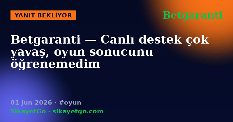 Betgaranti — 01 Jun 2026
