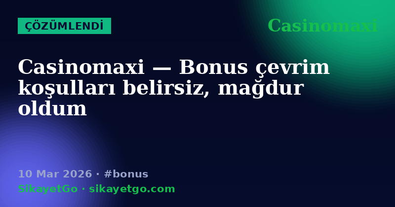 Casinomaxi — 10 Mar 2026