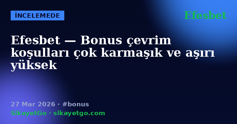Efesbet — 27 Mar 2026