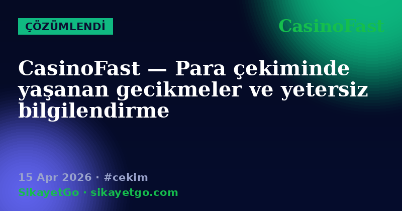CasinoFast — 15 Apr 2026
