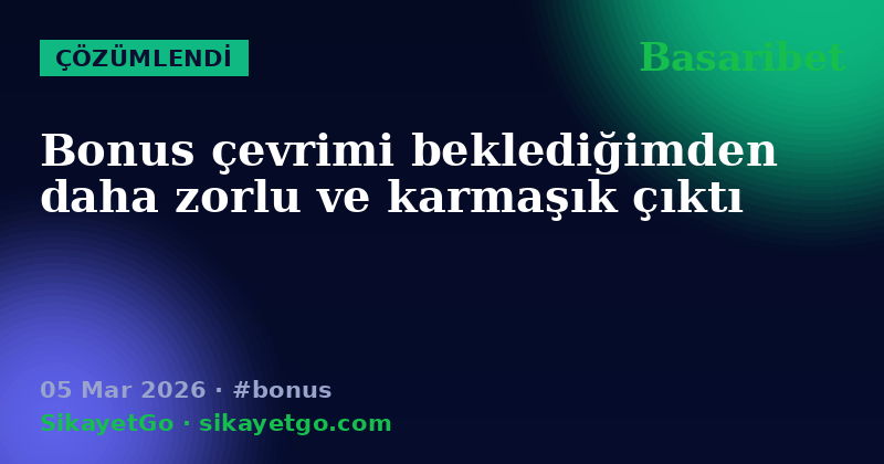 Basaribet — 05 Mar 2026