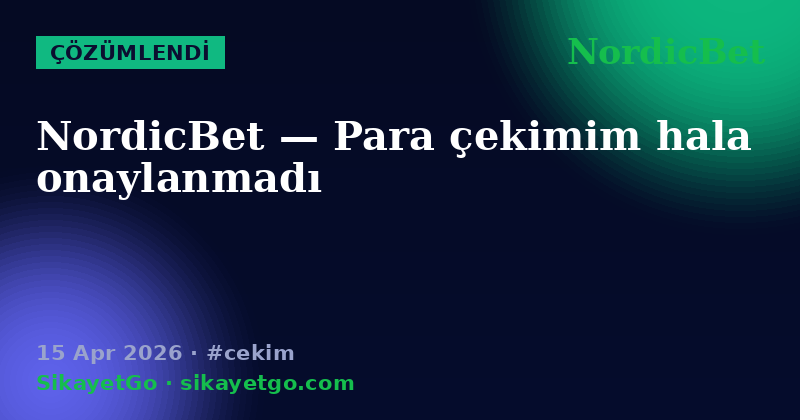 NordicBet — 15 Apr 2026