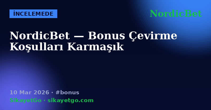 NordicBet — 10 Mar 2026