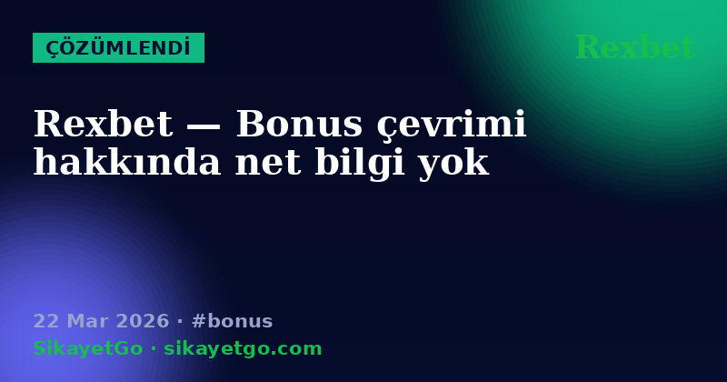 Rexbet — 22 Mar 2026