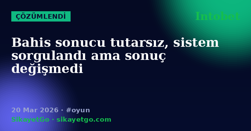 Intobet — 20 Mar 2026