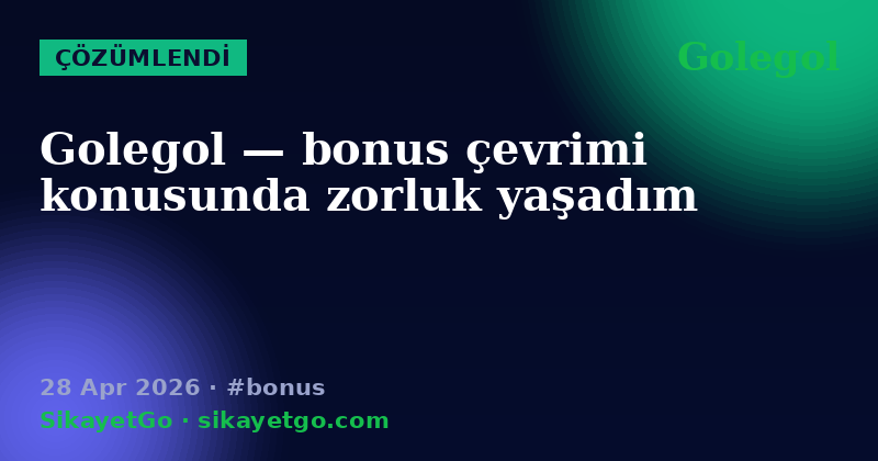 Golegol — 28 Apr 2026
