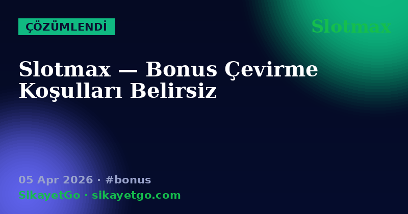 Slotmax — 05 Apr 2026