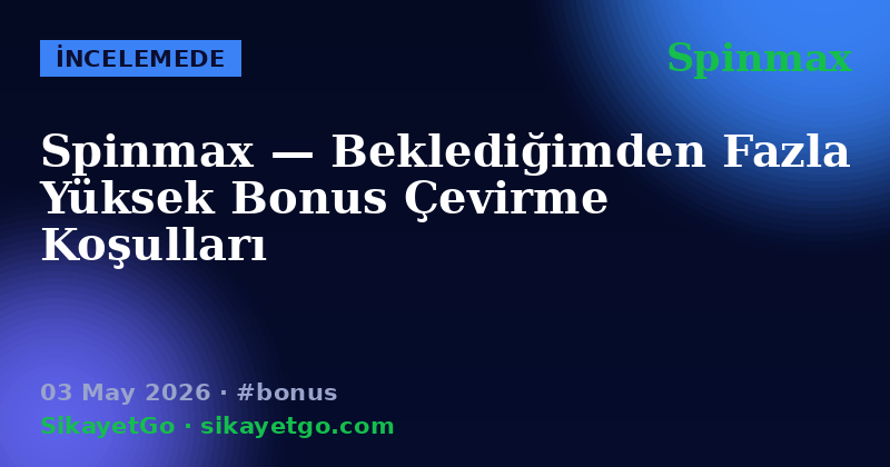 Spinmax — 03 May 2026