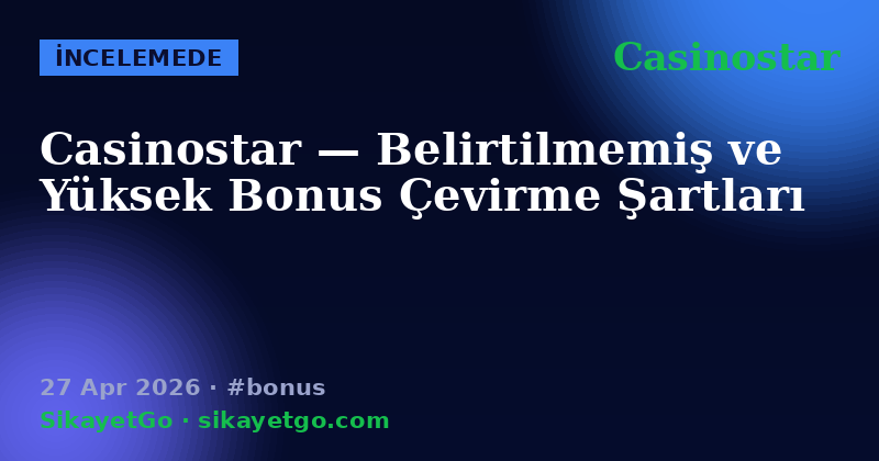 Casinostar — 27 Apr 2026
