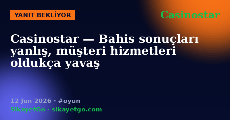 Casinostar — 12 Jun 2026
