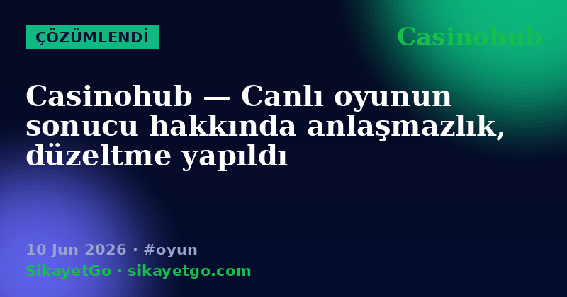 Casinohub — 10 Jun 2026