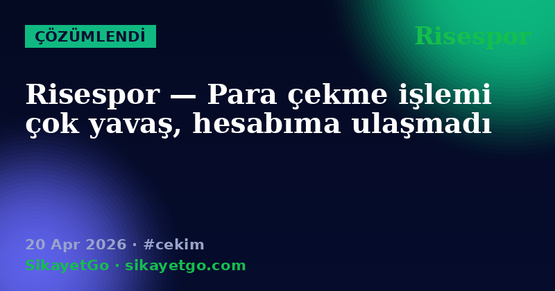 Risespor — 20 Apr 2026