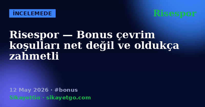 Risespor — 12 May 2026