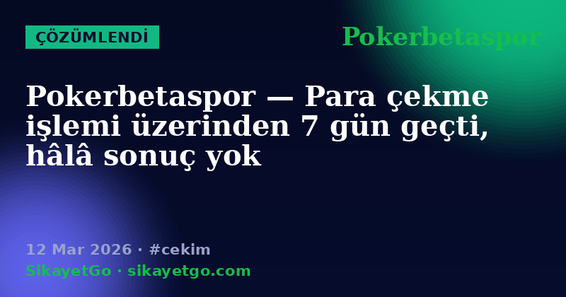 Pokerbetaspor — 12 Mar 2026