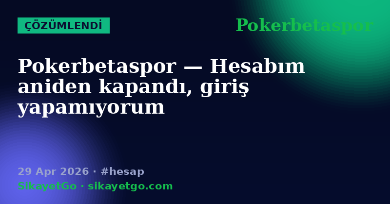 Pokerbetaspor — 29 Apr 2026