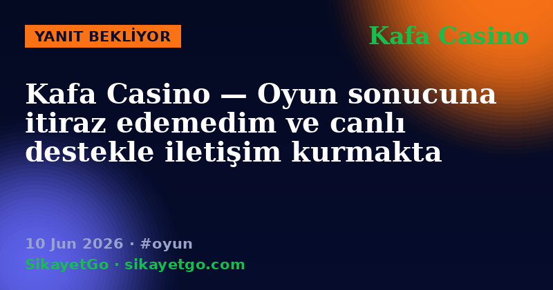 Kafa Casino — 10 Jun 2026