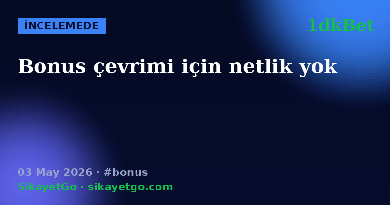 1dkBet — 03 May 2026