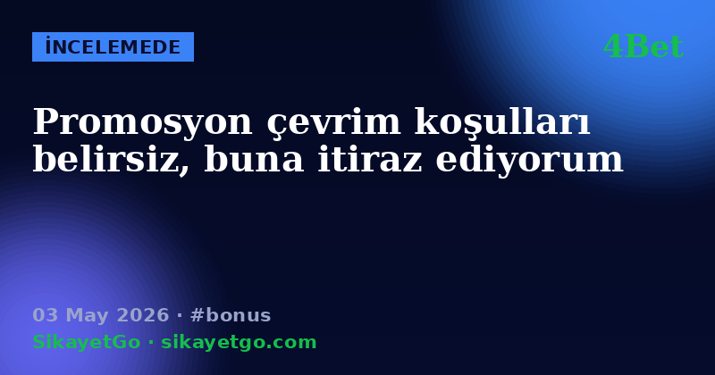 4Bet — 03 May 2026