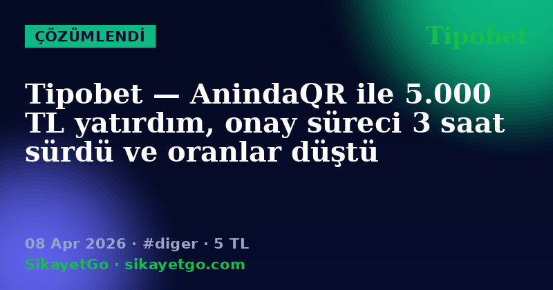Tipobet — 08 Apr 2026
