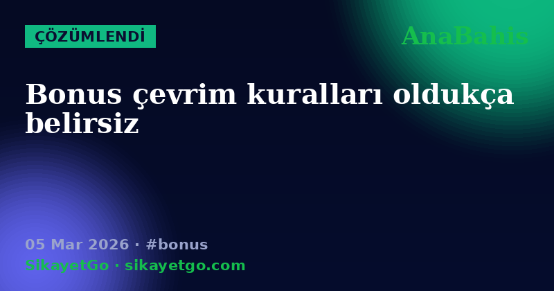 AnaBahis — 05 Mar 2026