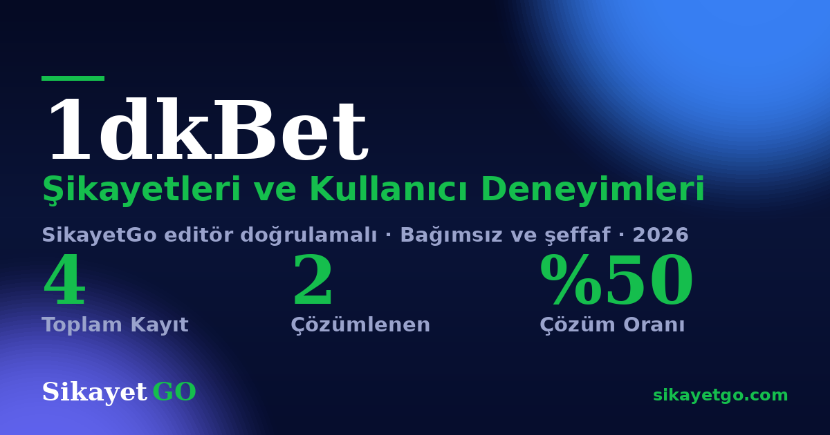 1dkBet şikayet sayfası kart görseli