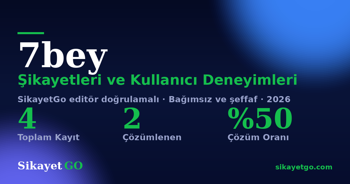 7bey şikayet sayfası kart görseli