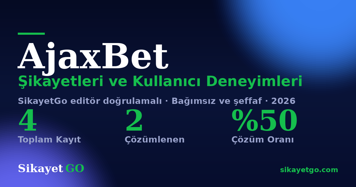 AjaxBet şikayet sayfası kart görseli