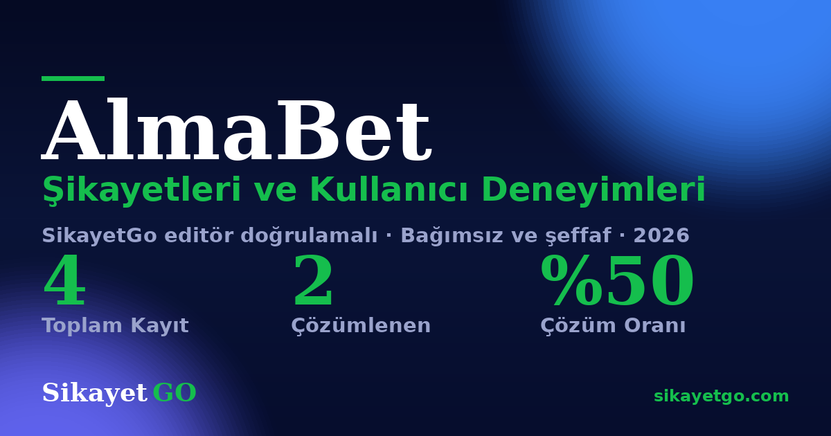 AlmaBet şikayet sayfası kart görseli