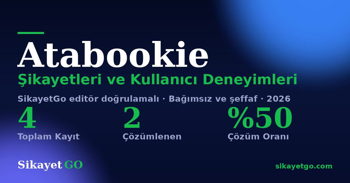 Atabookie şikayet sayfası kart görseli
