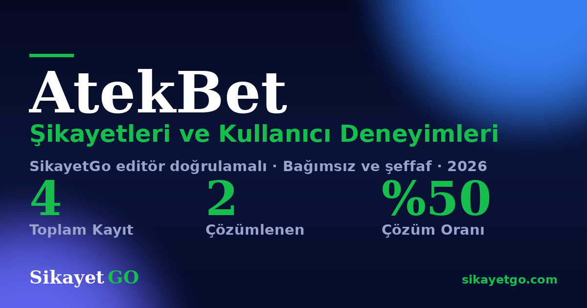 AtekBet şikayet sayfası kart görseli