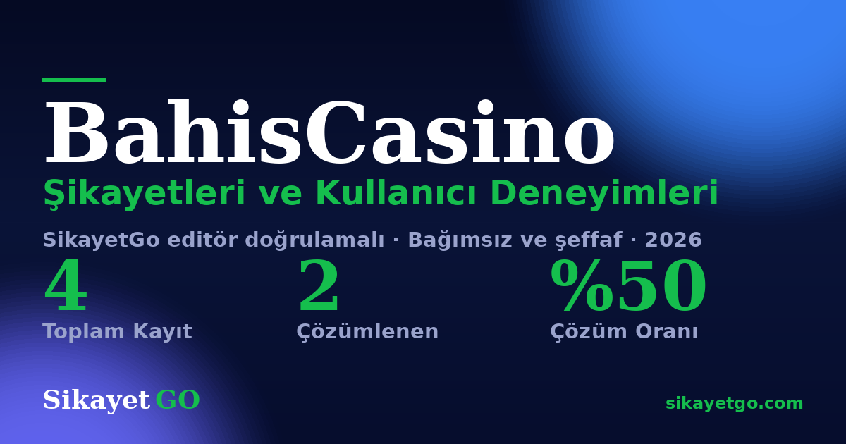 BahisCasino şikayet sayfası kart görseli